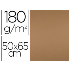 CARTULINA LIDERPAPEL 50X65 CM 180 GR MARRON ESCOLAR PAQUETE DE 25 HOJAS