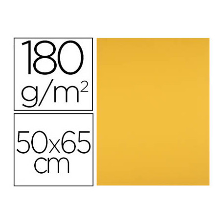 CARTULINA LIDERPAPEL 50X65 CM 180 GR ORO VIEJO PAQUETE DE 25 HOJAS