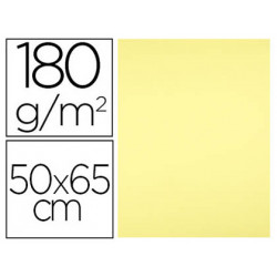 CARTULINA LIDERPAPEL 50X65 CM 180 GR AMARILLO MEDIO PAQUETE DE 25 HOJAS