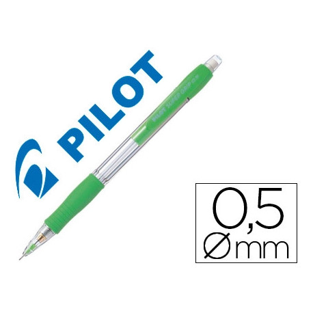 PORTAMINAS PILOT SUPER GRIP VERDE CLARO 0,5 MM SUJECION DE CAUCHO