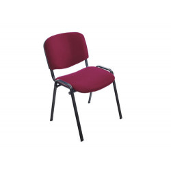 SILLA ROCADA CONFIDENTE ESTRUCTURA METALICA ASIENTO TELA IGNIFUGA BURDEOS 570X410X810 MM