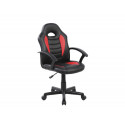 SILLA ROCADA GAMING CON BRAZOS FIJOS BASE NYLON CON RUEDAS SIMILPIEL NEGRO/ROJO 435X430X880-995 MM