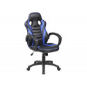 SILLA ROCADA GAMING CON BRAZOS FIJOS BASE NYLON CON RUEDAS BASCULANTE SIMILPIEL NEGRO/AZUL 480X490X1