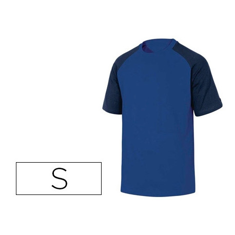 CAMISETA DE ALGODON DELTAPLUS COLOR AZUL/NEGRO TALLA S