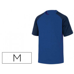 CAMISETA DE ALGODON DELTAPLUS COLOR AZUL/NEGRO TALLA M