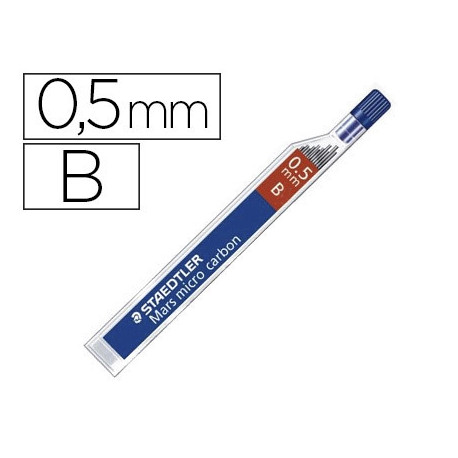 MINAS STAEDTLER MARS MICRO GRAFITO 0,5 MM B TUBO CON 12 UNIDADES