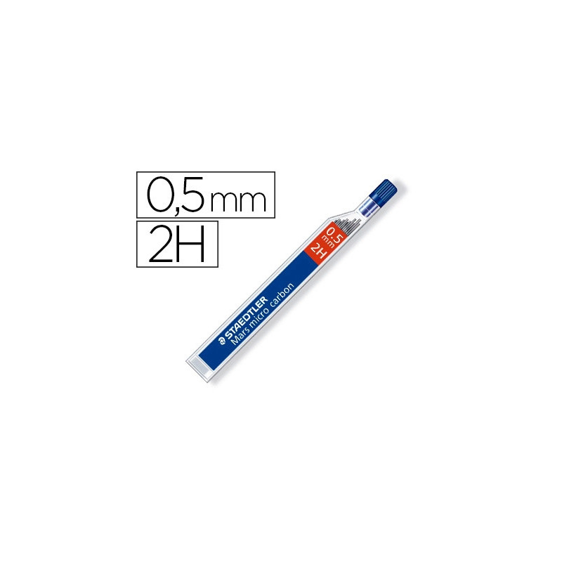 MINAS STAEDTLER MARS MICRO GRAFITO 0,5 MM 2H TUBO CON 12 UNIDADES