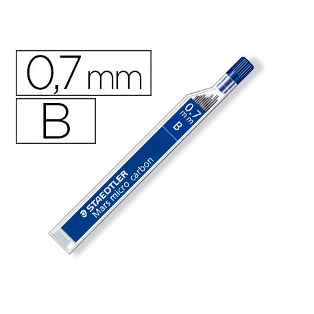 MINAS STAEDTLER MARS MICRO GRAFITO 0,7 MM B TUBO CON 12 UNIDADES