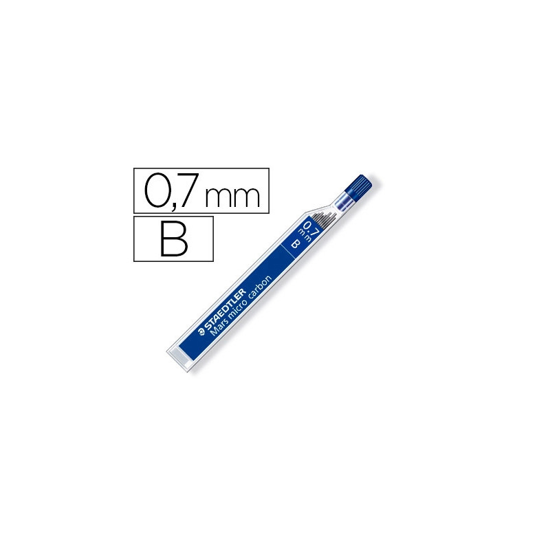 MINAS STAEDTLER MARS MICRO GRAFITO 0,7 MM B TUBO CON 12 UNIDADES