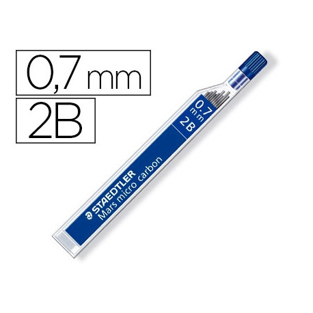 MINAS STAEDTLER MARS MICRO GRAFITO 0,7 MM 2B TUBO CON 12 UNIDADES