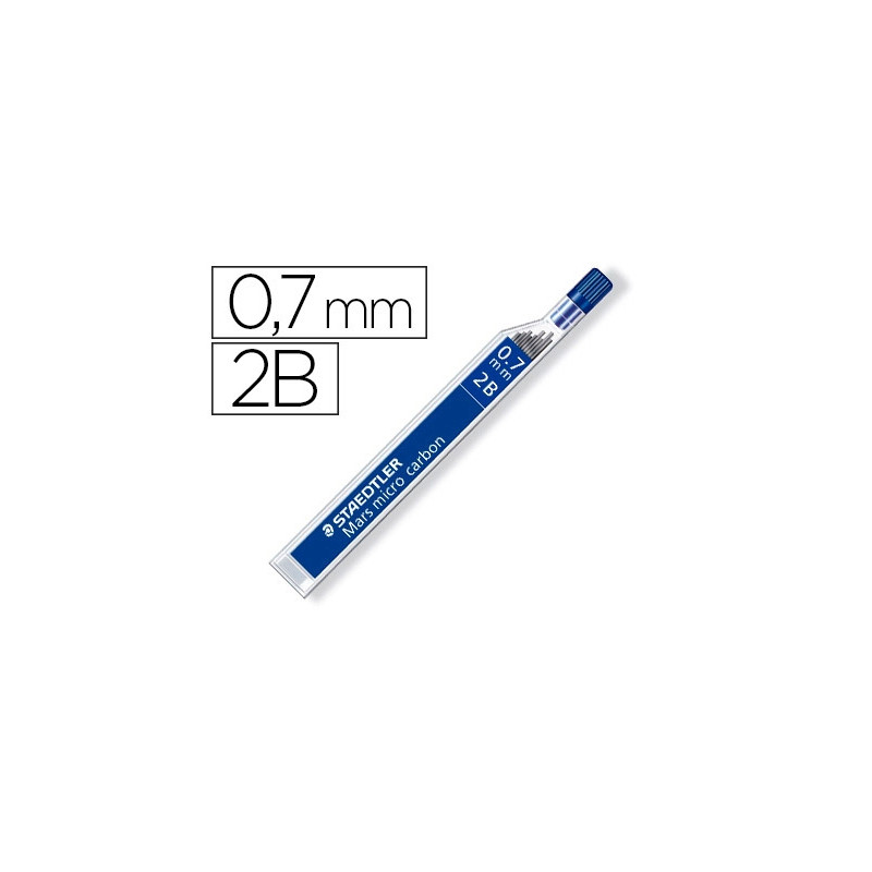 MINAS STAEDTLER MARS MICRO GRAFITO 0,7 MM 2B TUBO CON 12 UNIDADES