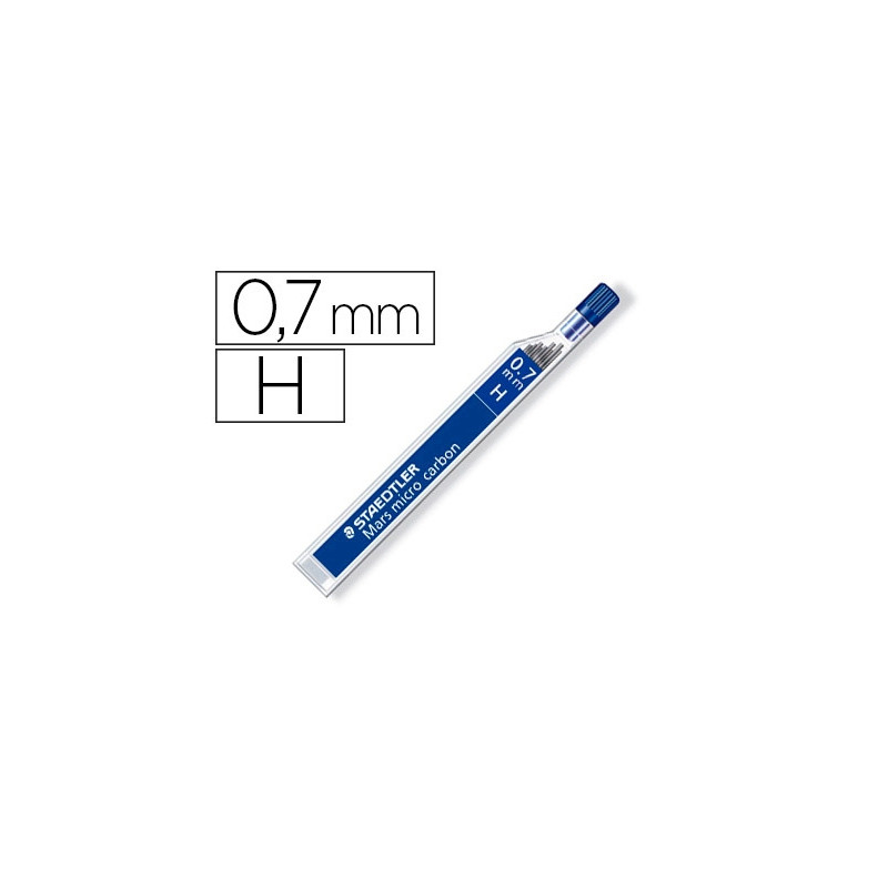 MINAS STAEDTLER MARS MICRO GRAFITO 0,7 MM H TUBO CON 12 UNIDADES