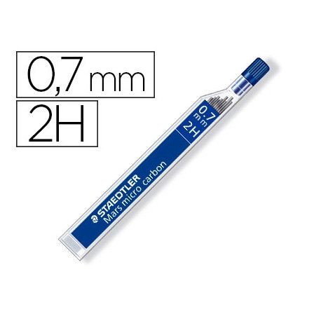 MINAS STAEDTLER MARS MICRO GRAFITO 0,7 MM 2H TUBO CON 12 UNIDADES