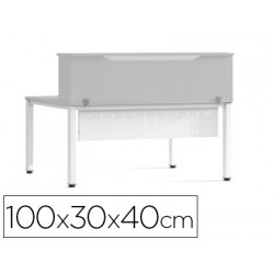 MOSTRADOR DE ALTILLO ROCADA VALIDO PARA MESAS WORK METAL EXECUTIVE 100X30X40 CM ACABADO AW04 BLANCO/