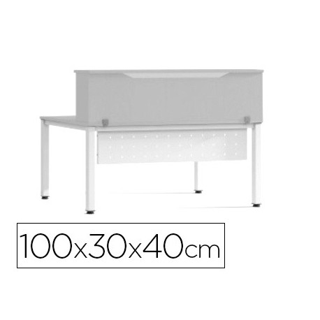 MOSTRADOR DE ALTILLO ROCADA VALIDO PARA MESAS WORK METAL EXECUTIVE 100X30X40 CM ACABADO AW04 BLANCO/