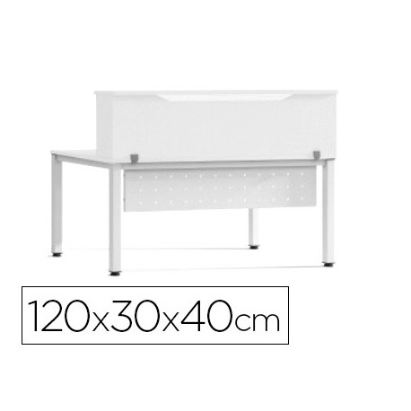 MOSTRADOR DE ALTILLO ROCADA VALIDO PARA MESAS WORK METAL EXECUTIVE 120X30X40 CM ACABADO AW04 BLANCO/