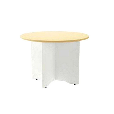 MESA DE REUNION ROCADA MEETING 3006AW04 ESTRUCTURA MADERA BLANCO EN ASPAS TABLERO MADERA HAYA 120 CM