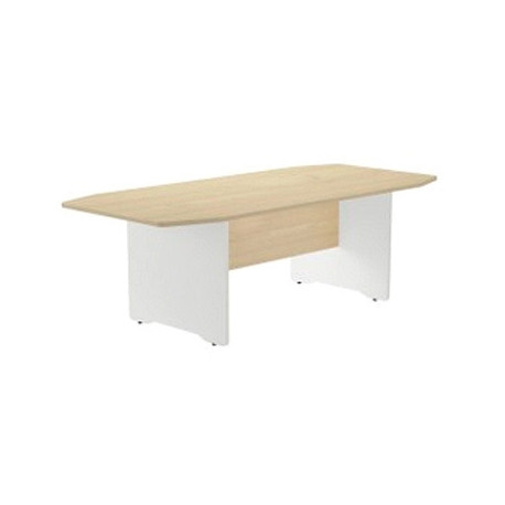 MESA DE REUNION ROCADA MEETING 3003AW01 ESTRUCTURA MADERA BLANCO TABLERO MADERA HAYA 220X100X72 CM