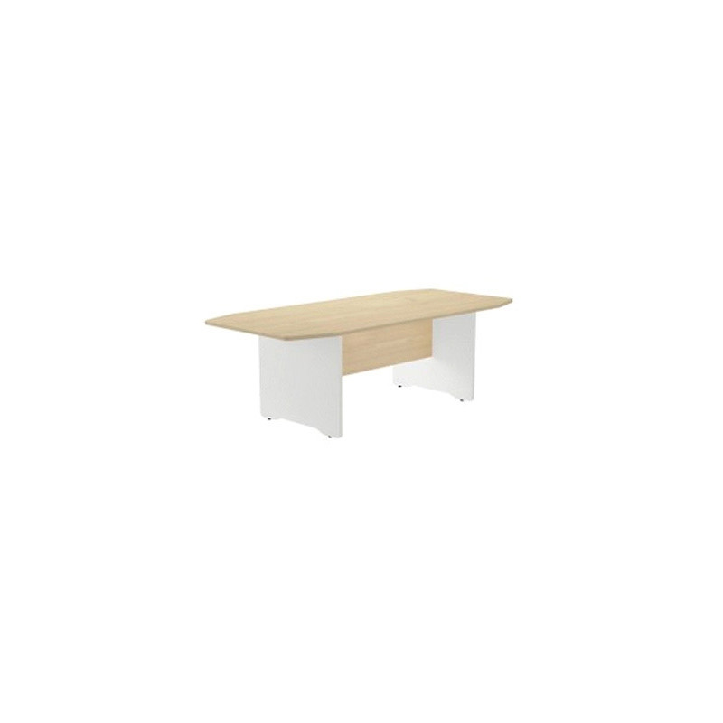 MESA DE REUNION ROCADA MEETING 3003AW01 ESTRUCTURA MADERA BLANCO TABLERO MADERA HAYA 220X100X72 CM