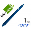 BOLIGRAFO LIDERPAPEL SOFT TOUCH RETRACTIL 1 MM TINTA AZUL