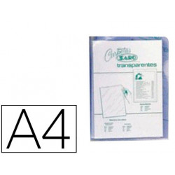 CARPETA DOSSIER U?ERO SARO PVC DIN A4 280 MC TRANSPARENTE