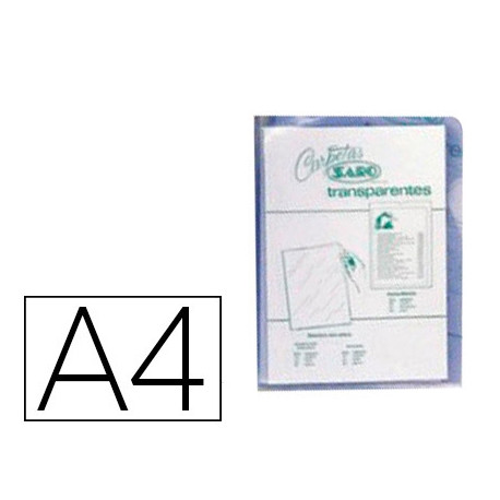 CARPETA DOSSIER U?ERO SARO PVC DIN A4 280 MC TRANSPARENTE