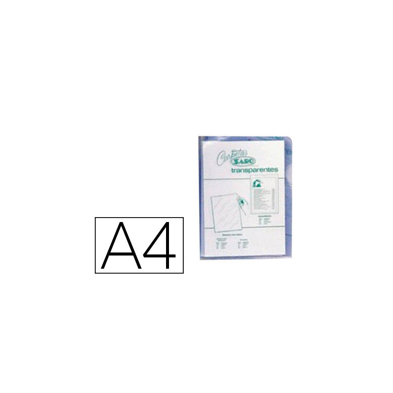 CARPETA DOSSIER U?ERO SARO PVC DIN A4 280 MC TRANSPARENTE