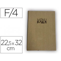 PORTA MENUS LIDERPAPEL PU CON 4 FUNDAS 22,5 X 32 CM