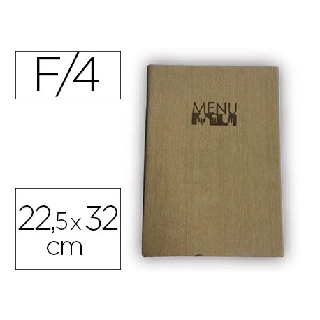 PORTA MENUS LIDERPAPEL PU CON 4 FUNDAS 22,5 X 32 CM