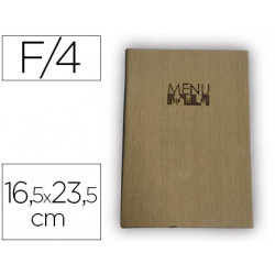 PORTA MENUS LIDERPAPEL PU CON 4 FUNDAS 16,5 X 23,5 CM