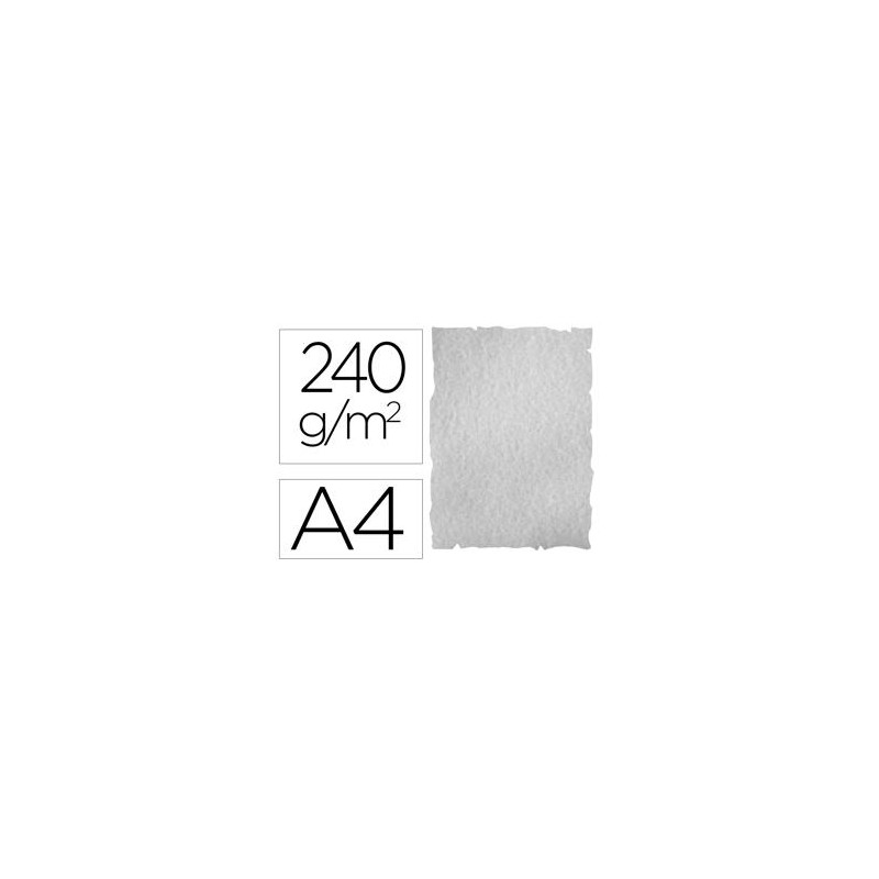 PAPEL COLOR LIDERPAPEL PERGAMINO CON BORDES A4 240GR GRIS PACK DE 10 HOJAS