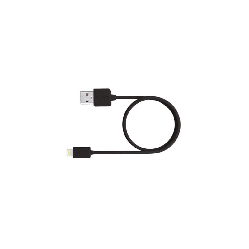 CABLE USB 2.0 A APPLE LIGHTNING MEDIARANGE USB 2.0 LONGITUD DE CABLE 1 MT NEGRO