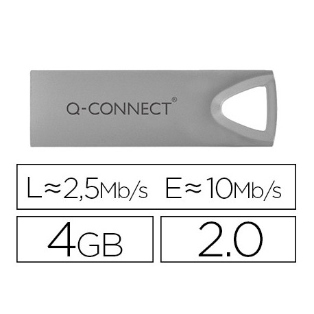 MEMORIA USB Q-CONNECT FLASH PREMIUM 4 GB 2.0