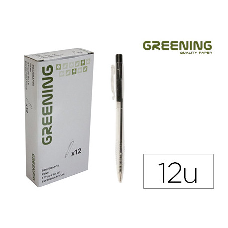 BOLIGRAFO GREENING NEGRO RETRACTIL