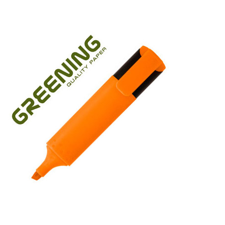 ROTULADOR GREENING FLUORESCENTE PUNTA BISELADA NARANJA