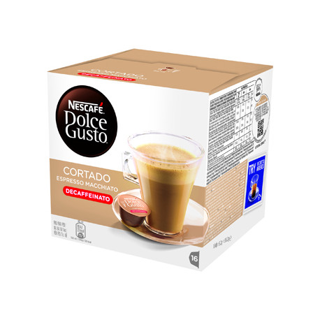 CAFE DOLCE GUSTO CORTADO DESCAFEINADO CAJA MONODOSIS DE 16 UNIDADES