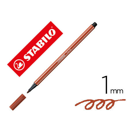 ROTULADOR STABILO ACUARELABLE PEN 68 SIENA TOSTADO PUNTA GRUESA 1MM