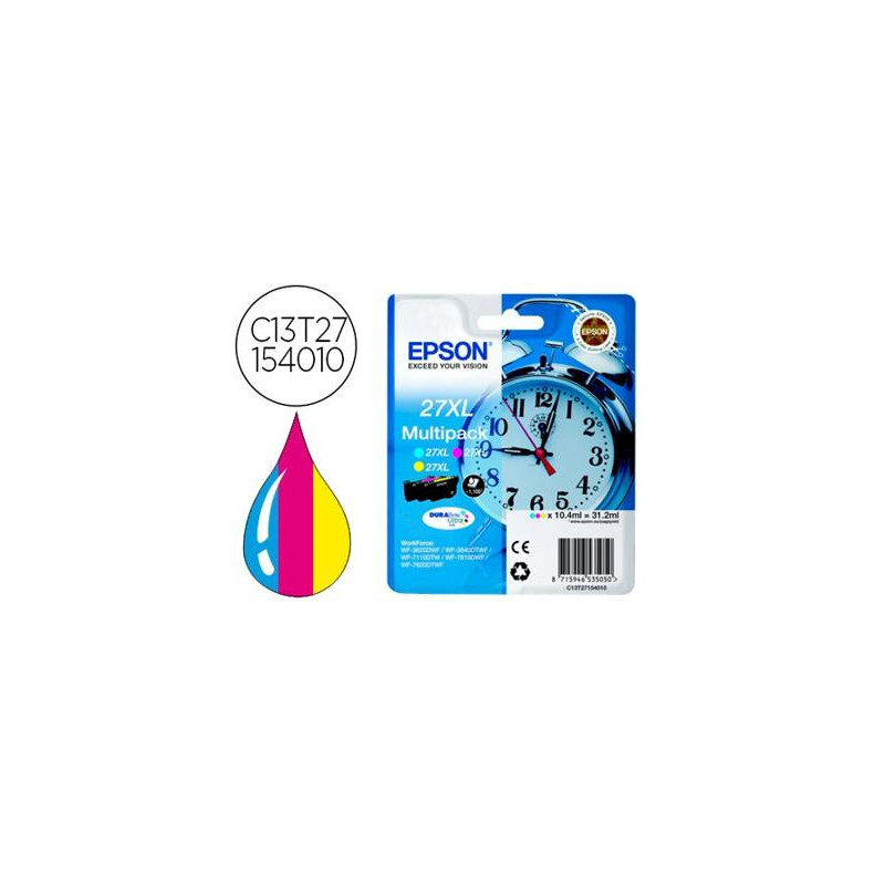 INK-JET EPSON 27XL WF3620 / 7110 / 7610 / 7620 PACK MULTICOLOR