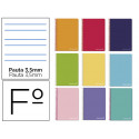 CUADERNO ESPIRAL LIDERPAPEL FOLIO WITTY TAPA DURA 80H 75GR PAUTA 3,5MM CON MARGEN COLORES SURTIDOS