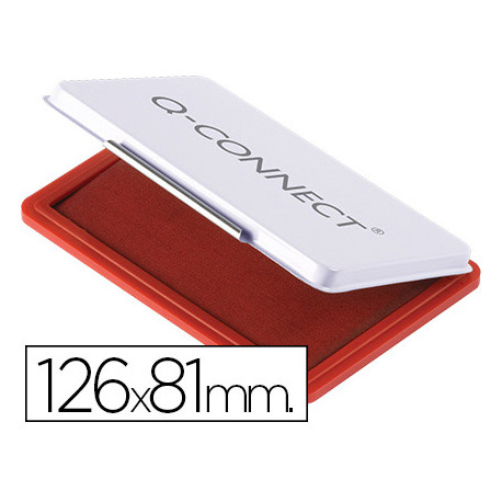 TAMPON Q-CONNECT N.1 126X81 MM ROJO