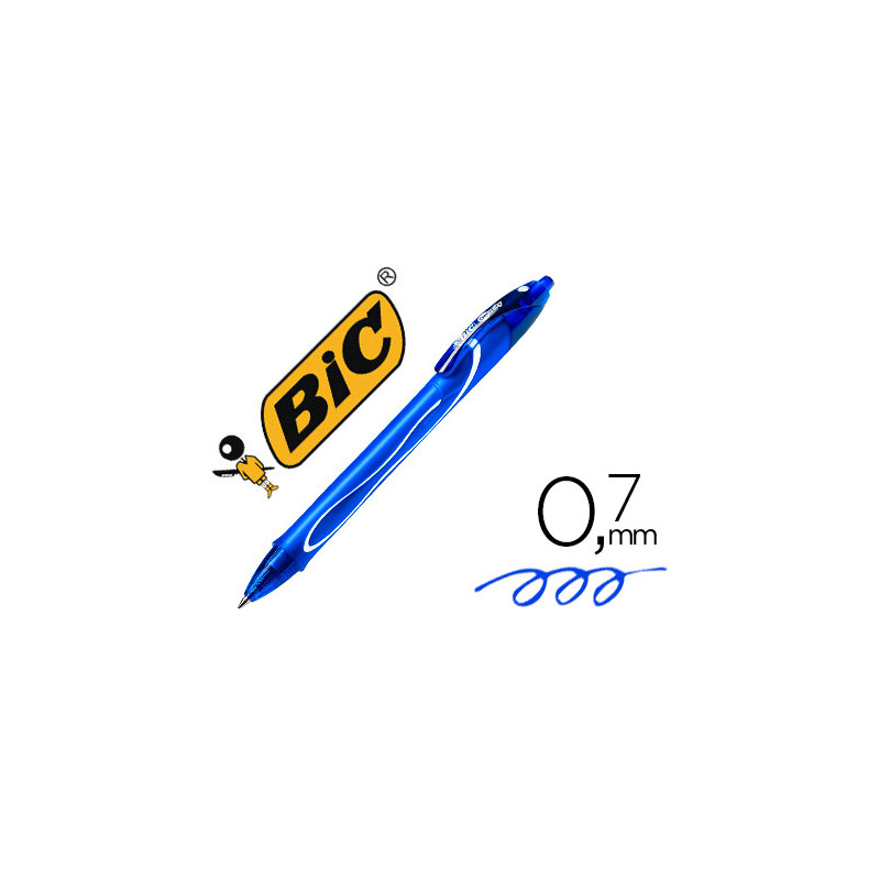 BOLIGRAFO BIC GELOCITY QUICK DRY RETRACTIL TINTA GEL AZUL PUNTA DE 0,7 MM