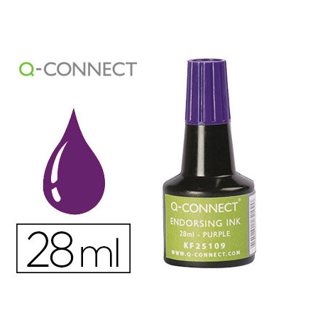 TINTA TAMPON Q-CONNECT VIOLETA BOTE 28 ML