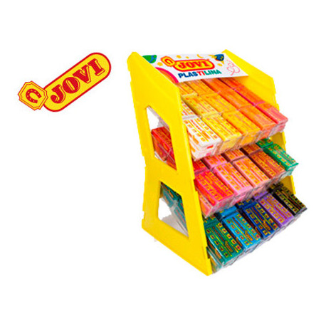 PLASTILINA JOVI 70 EXPOSITOR SOBREMESA 180 UNIDADES COLORES SURTIDOS