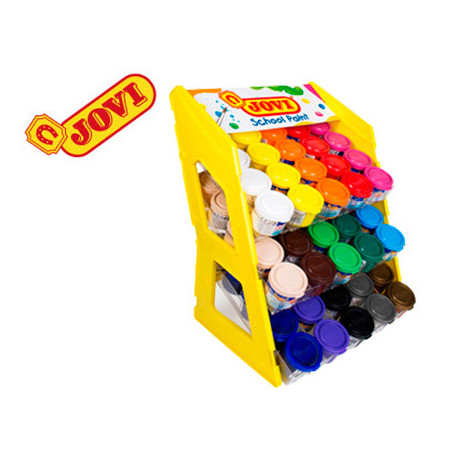 TEMPERA ESCOLAR JOVI 35 ML EXPOSITOR SOBREMESA DE 100 UNIDADES COLORES SURTIDOS