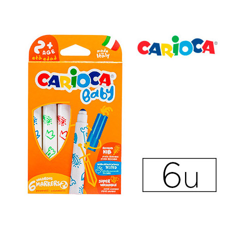 ROTULADOR CARIOCA BABY 2 A?OS CAJA 6 COLORES SURTIDOS