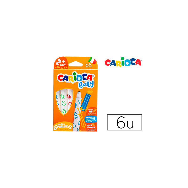 ROTULADOR CARIOCA BABY 2 A?OS CAJA 6 COLORES SURTIDOS