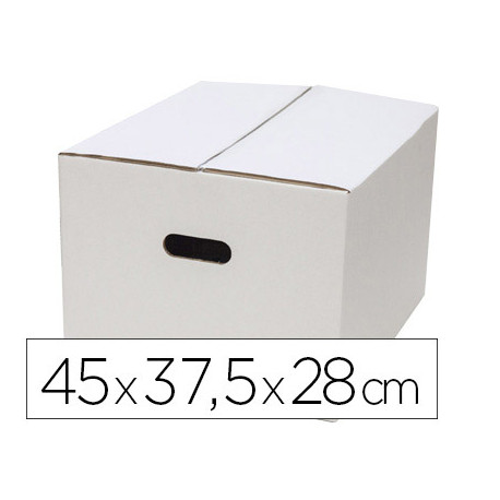 CAJA PARA EMBALAR Q-CONNECT AMERICANA ULTRARRESISTENTE CONASAS CARTON CANAL DOBLE 7 MM COLOR BLANCO 