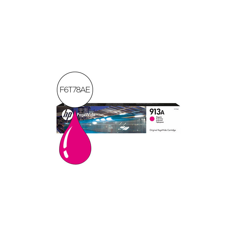 INK-JET HP JET 913A PAGEWIDE 352 / 377 / 452 / 477 / P55250 / P57750 MAGENTA 3000 PAGINAS