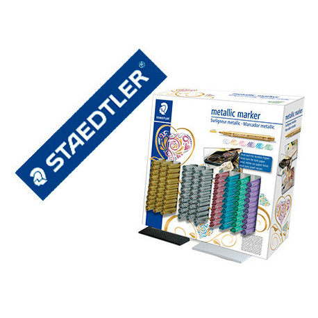 ROTULADOR STAEDTLER METALICO 8323 EXPOSITOR SOBREMESA DE 100 UNIDADES COLORES SURTIDOS