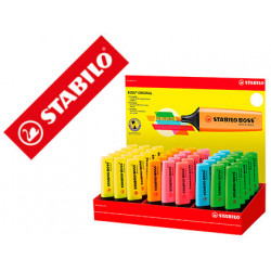 ROTULADOR STABILO BOSS FLUORESCENTE 70 EXPOSITOR DE 45 UNIDADES COLORES SURTIDOS